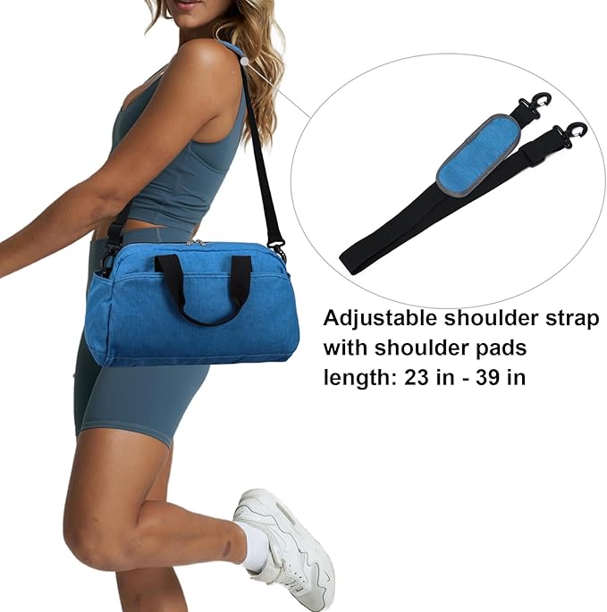 14 inch Small Gym Bag for Women & Men, Mini Duffel Bag for Travel Sports Lightweight Carry On