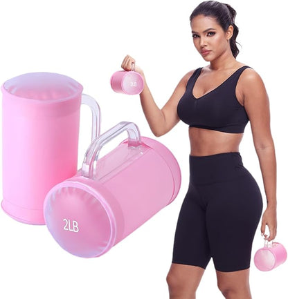 Water Dumbbells, Water Filled Training Dumbbells, Travel Weights Set, Adjustable Weights to 4-30