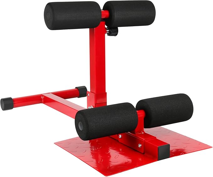 INNOLIFE Sissy Squat Machine Adjustable Height, Protective Foam Thick Steel Fitness Home Gym