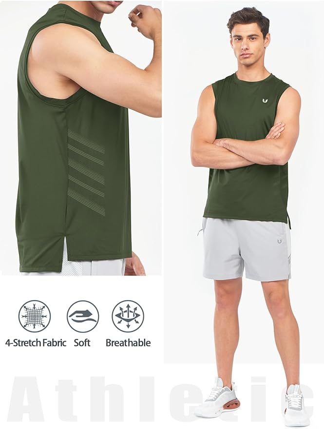 NORTHYARD Men's Athletic Workout Tank Top Running Gym Sleeveless Shirts Quick Dry Lightweight