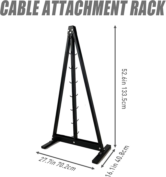 Lat Pull Down Bar Gym Accessory Rack, Lat Pulldown Attachments Cable Attachment Storage Rack for