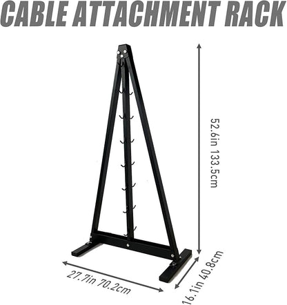 Lat Pull Down Bar Gym Accessory Rack, Lat Pulldown Attachments Cable Attachment Storage Rack for