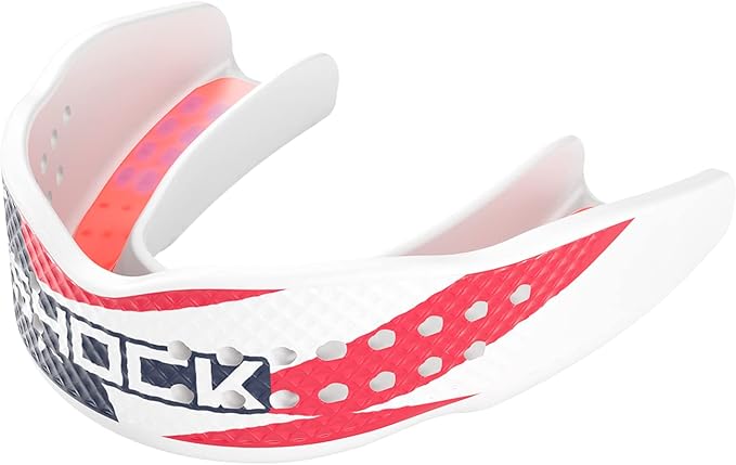 Shock Doctor Sports Mouth Guard, Breathable Low Profile Custom Fit, Basketball, Football, Lacrosse