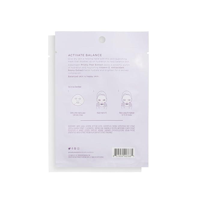 Karuna Skin - DRENCH Hydrating Sheet Mask, Pore-Minimizing Facial Skin Care Products, Hydrating