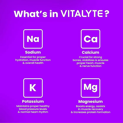 Vitalyte Electrolyte Powder Drink Mix, Isotonic Electrolyte Hydration Mix, Bulk Case Pack (12 Pack
