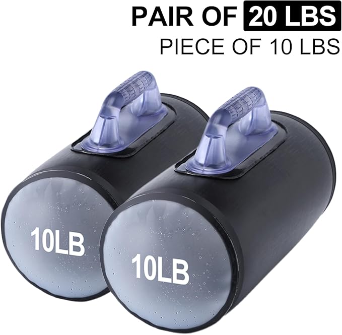 Water Dumbbells, Water Filled Training Dumbbells, Travel Weights Set, Adjustable Weights to 4-30