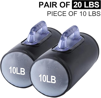 Water Dumbbells, Water Filled Training Dumbbells, Travel Weights Set, Adjustable Weights to 4-30