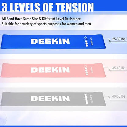Deekin 20 Pcs Resistance Bands Resistance Loop Exercise Bands Exercise Equipment Elastic Drap Ring