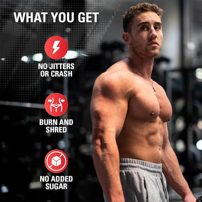 EHP Labs OxyShred Non Stimulant Pre Workout Powder - Stim Free, Caffeine Free Preworkout for Men &