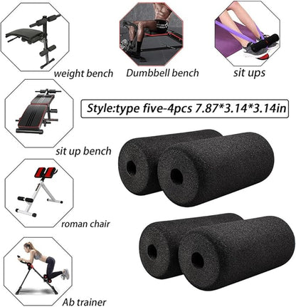 Foot Foam Pads Rollers(7.87in*3.14in*3.14in) for Exercise Machine, Inversion Table, Workout Bench