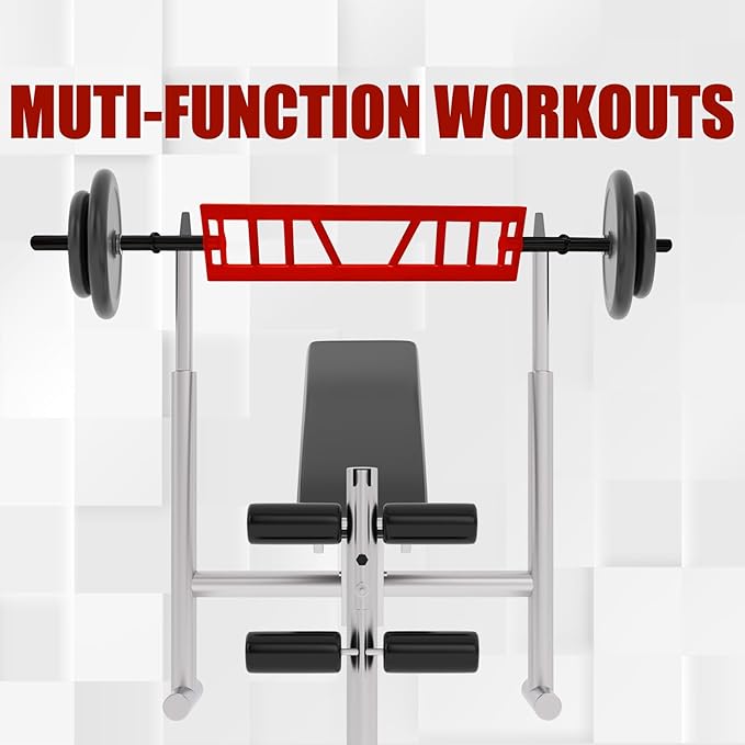 Multi Grip Barbell Swiss Bar | Cambered Barbell Multi Grip Olympic Barbell, Fits 2-inch Olympic