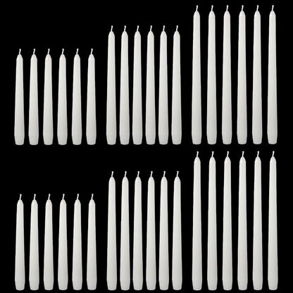 MTLEE Multi Height Unscented Candles - 8/10/12 Inch Taper Candles for Dinner Decoration (White, 36)