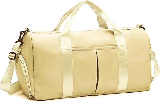 ZGWJ Sports Gym Bag with Wet Pocket & Shoes Compartment, Waterproof Shoulder Weekender Bag for