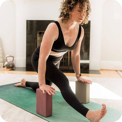 4mm Cushioned Exercise Mat for Yoga & Pilates - Anti Slip, Polyurethane with Suede Top & Carrying
