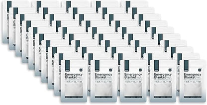 Altland 50 Pack of Emergency Blankets - Bulk Heat Reflective Blankets for Winter Survival Kits