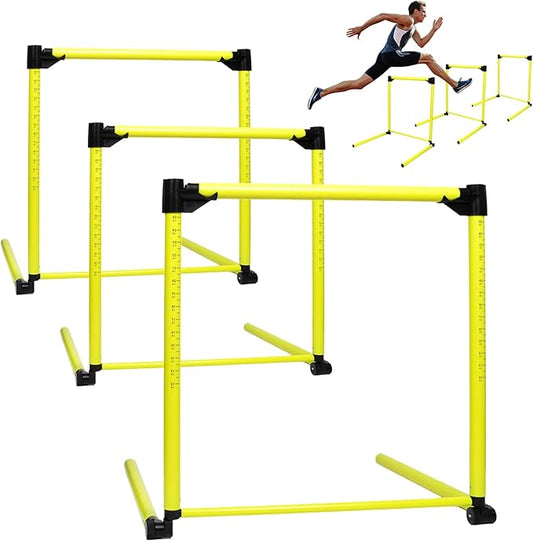 3 Pack Adjustable Height Hurdles Training Equipment, Agility Speed Jumping Training Equipment for