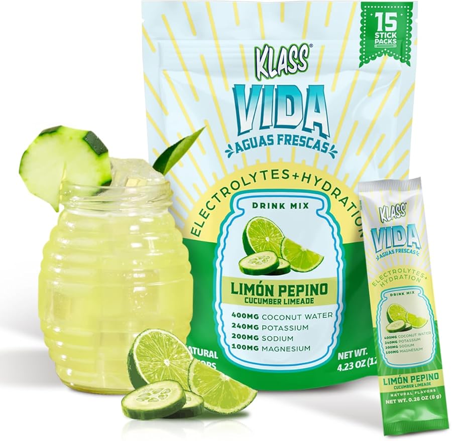 Electrolyte Drink Mix – Cucumber Limeade Agua Fresca Flavor | Sugar-Free Hydration Powder with