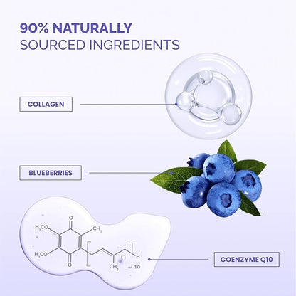 PLANTIFIQUE Facial Sheet Mask Collagen Boost 5 Pack ??Anti-Aging & Firming Face Mask Sheets with