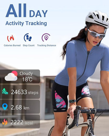 Health Fitness Tracker with 24/7 Heart Rate, Blood Oxygen, Blood Pressure, Sleep Tracker, 5ATM