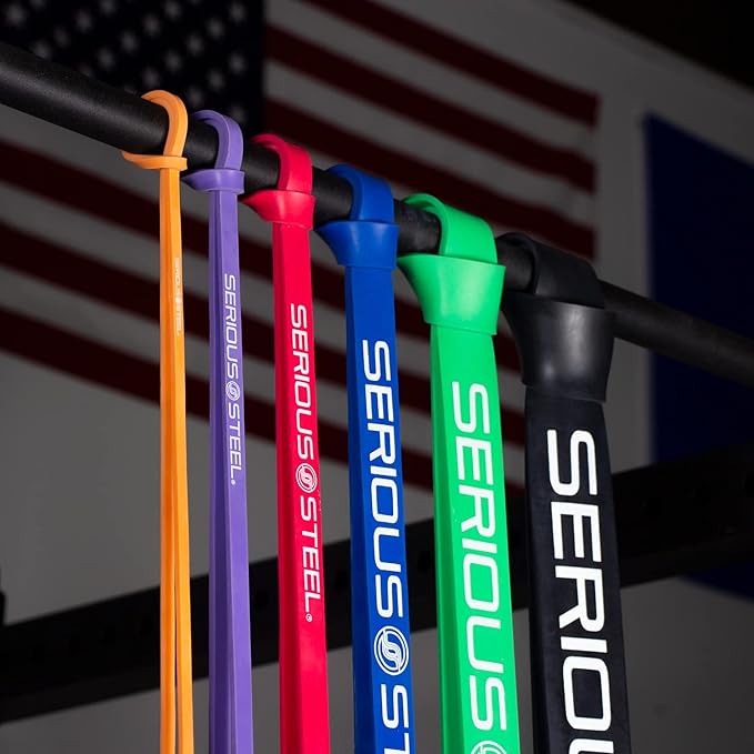 Serious Steel 41" Assisted Pull-up Band, Heavy Duty Resistance Band Sets, Stretching, Powerlifting