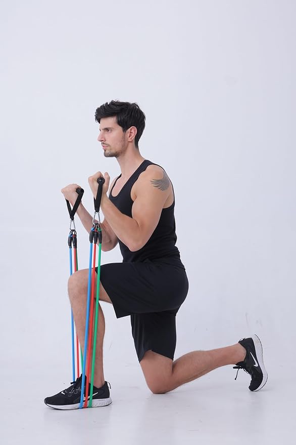 Resistance Bands with Handles for Working Out Women and Men, Exercise Bands with Door Anchor