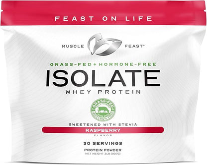 Muscle Feast Grass-Fed Whey Protein Isolate, All Natural Hormone Free Pasture Raised, Whey Isolate