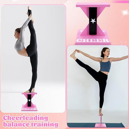 Chunful Cheerleading Balance Trainer 12.2 x 13.19 Inch Wood Wooden Cheer Stunt Training Stand
