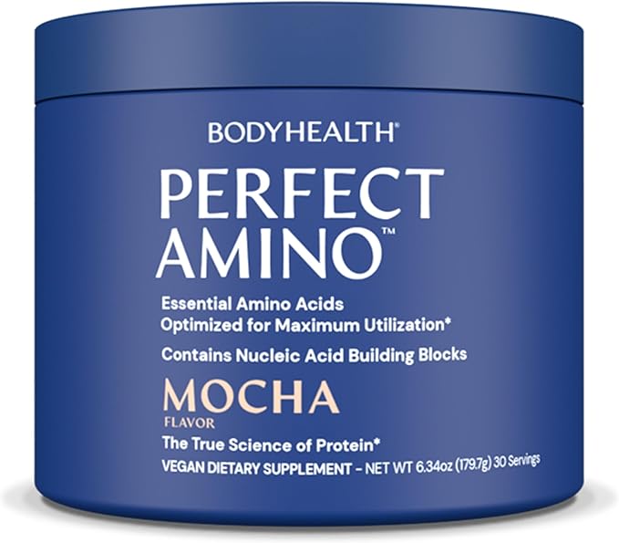 BodyHealth PerfectAmino Powder - BCAA and EAA Powder for Pre and Post Workout - Amino Acid Energy