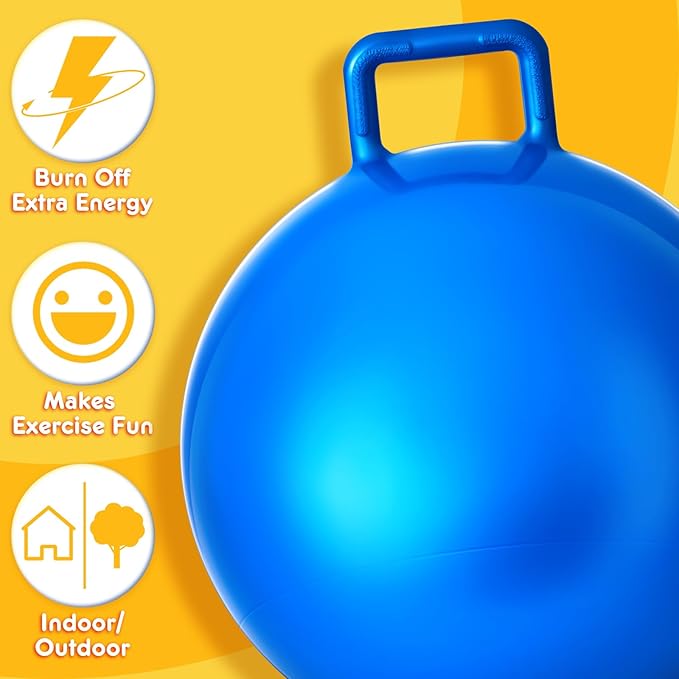 Lewtemi 6 Pcs Hopper Ball Carnival Outdoor Games 22 Inch 29 Inch Jumping Hopping Inflatable