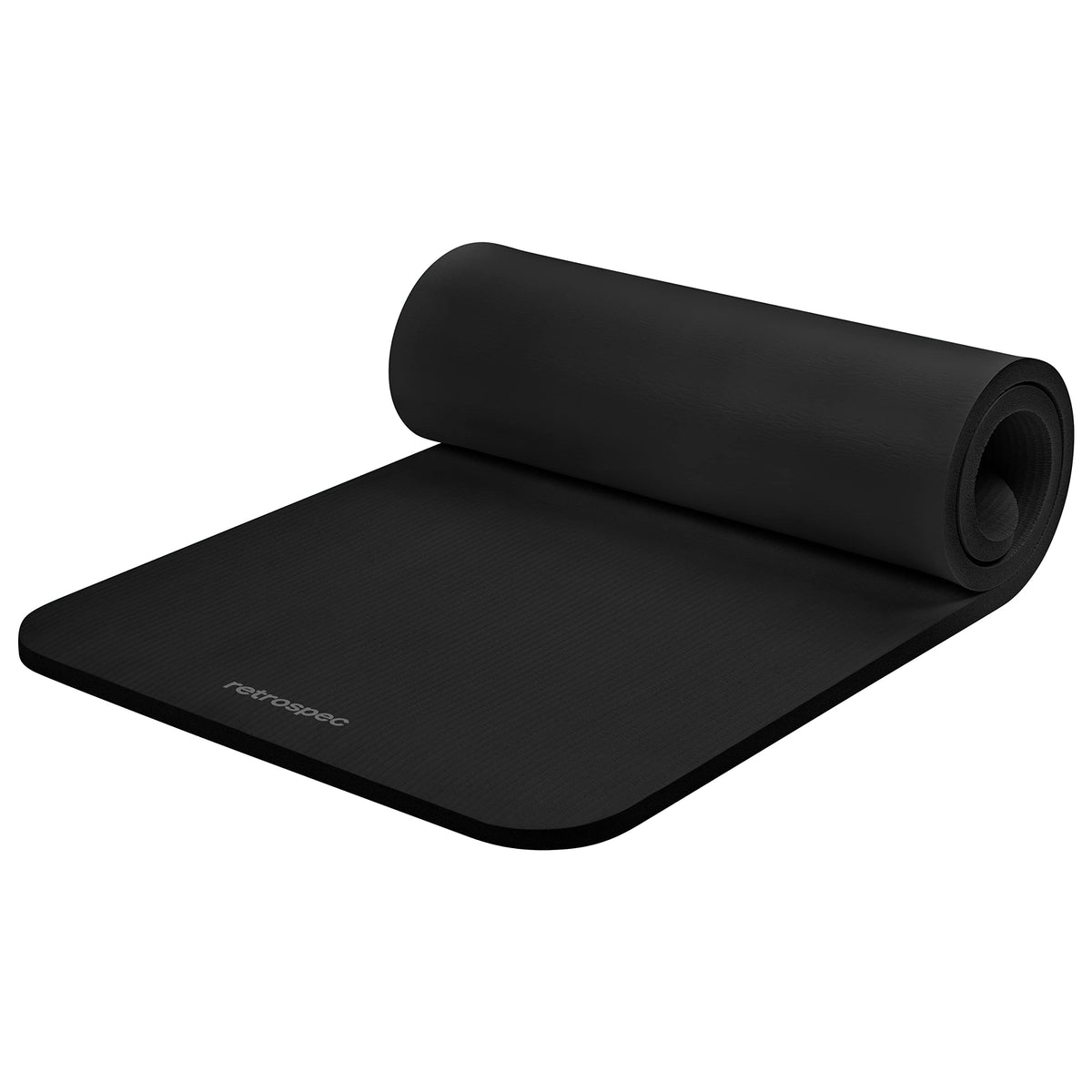 Retrospec Solana Yoga Mat 1" Thick w/Nylon Strap for Men & Women - Non Slip Exercise Mat for Home