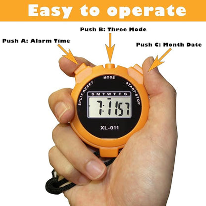 16-Pack Multi-Function Electronic Digital Sport Stopwatch Timer, Large Display with Date Time and