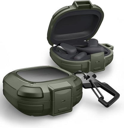 Dexnor for Shokz OpenFit 2 Case with Drop-Proof Lock, Shockproof Rugged Bumper Cases Protective