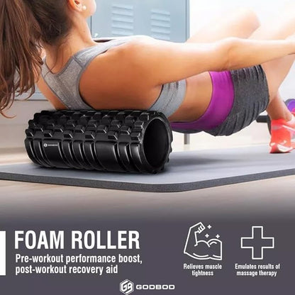Deep Tissue Foam Roller - High-Density Muscle Massage Roller for Recovery, Pain Relief, Trigger