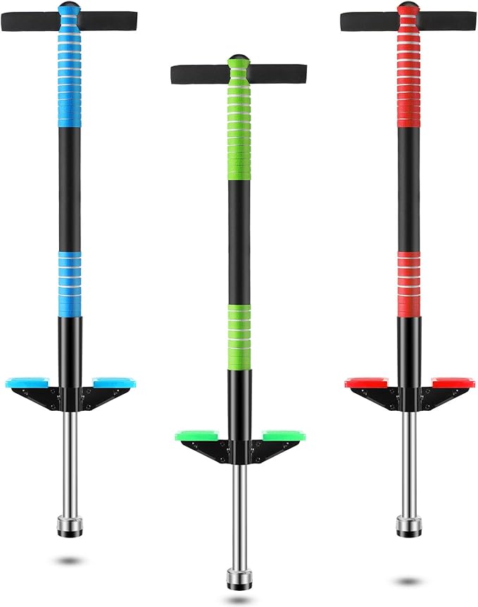 Leitee 3 Pcs Pogo Stick for Kids Age 6 and Up, Suitable for 40-80 lbs, Soft Foam Jump Stick for