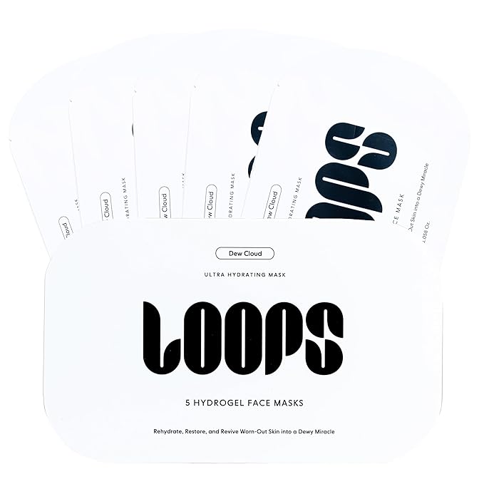 LOOPS Dew Cloud Ultra Hydrating Hydrogel Korean Face Mask for Every Skin Type - Five Ultra
