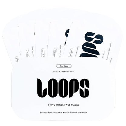 LOOPS Dew Cloud Ultra Hydrating Hydrogel Korean Face Mask for Every Skin Type - Five Ultra