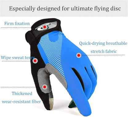 Ultimate Flying disc Gloves Ultimate Grip and Disc Gloves Breathable Non-Slip Sport Cycling Golf