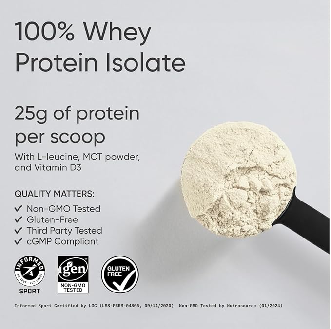 Sports Research Whey Protein - Sports Nutrition Whey Isolate Protein Powder for Lean Muscle