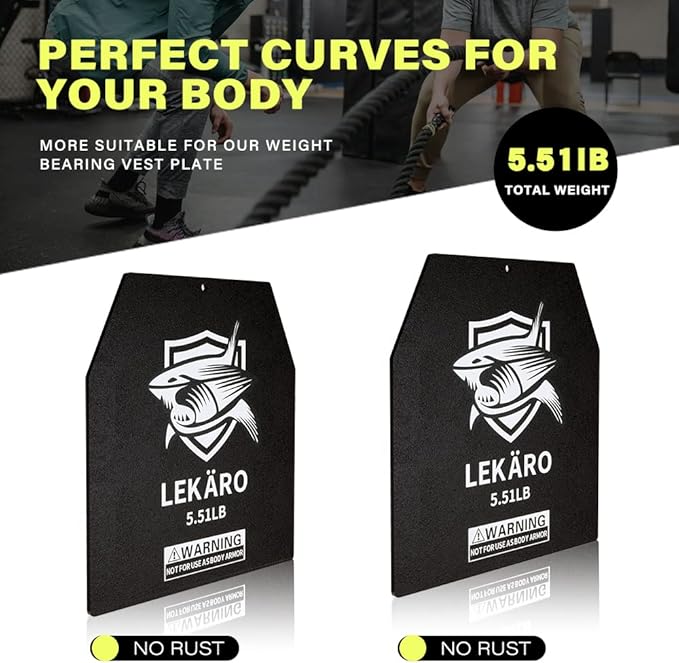 Weighted Vest Plates 5.51/8.81/15.43/20.94LB Pair for Weight Vests, Strength Training, Heavy
