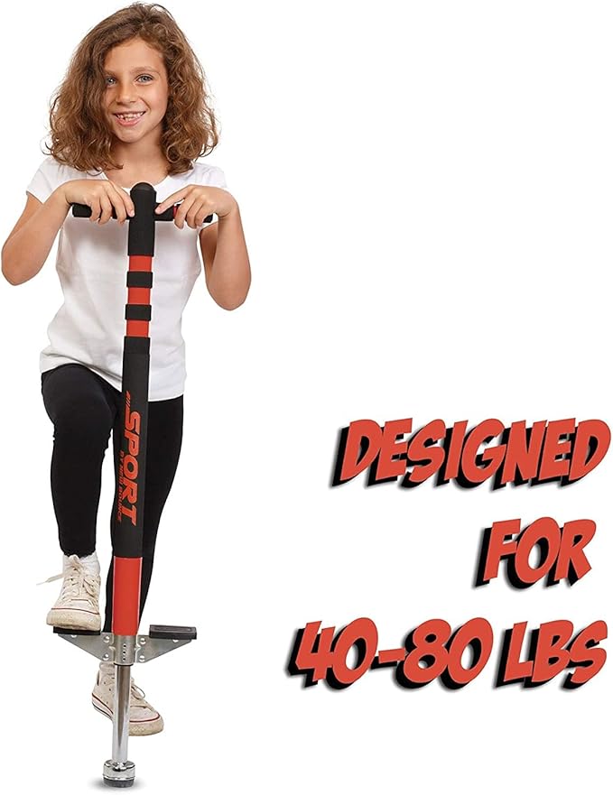 New Bounce Pogo Stick for Kids - Pogo Sticks, 40 to 80 Lbs - Sport Edition, Quality, Easy Grip