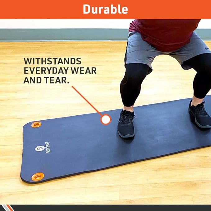 Body Sport Non-Slip Exercise Mat for Men & Women, Thick Foam Surface for Yoga, Pilates, Fitness &