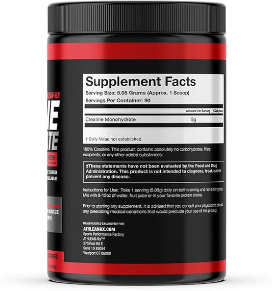 X-CREATINE Pure Micronized Creatine Monohydrate Powder - Supports Muscle Strength, Power, and
