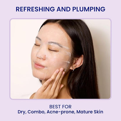 FACETORY K Beauty Face Mask Skin Care - SEA THE RADIANCE PLUMPING Sheet Mask with Peptides &