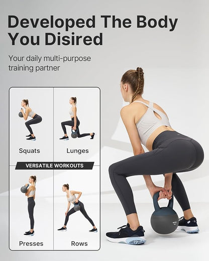 YOTTOY Soft Kettlebell, Set for Strength Training Kettlebells & Home Workouts, Soft-Sided Cushioned