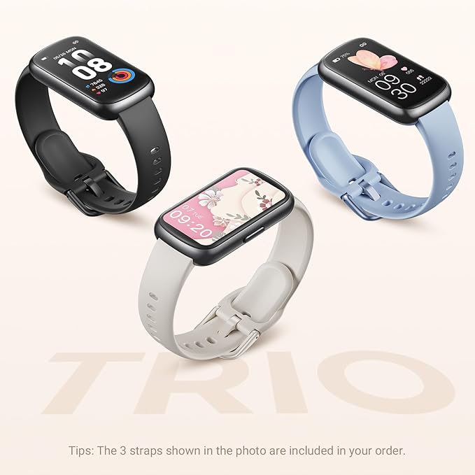Health Fitness Tracker Smart Watch with 24/7 Heart Rate, Blood Oxygen, Sleep Tracker, Pedometer, 3