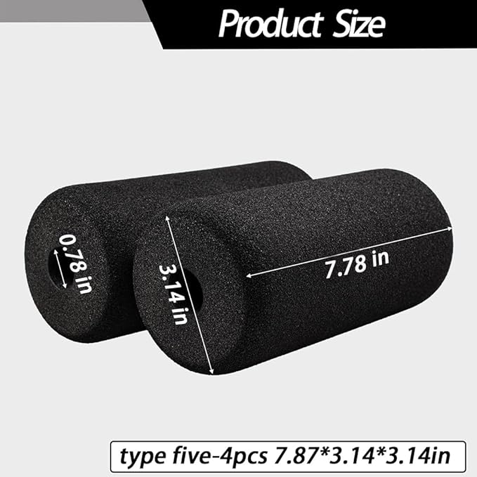 Foot Foam Pads Rollers(7.87in*3.14in*3.14in) for Exercise Machine, Inversion Table, Workout Bench