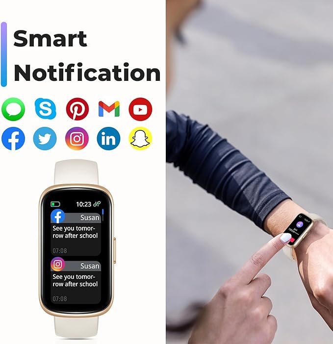 Fitness Tracker Smart Watch, 1.47" Full Touch Health Tracker with 24/7 Heart Rate & Blood Oxygen