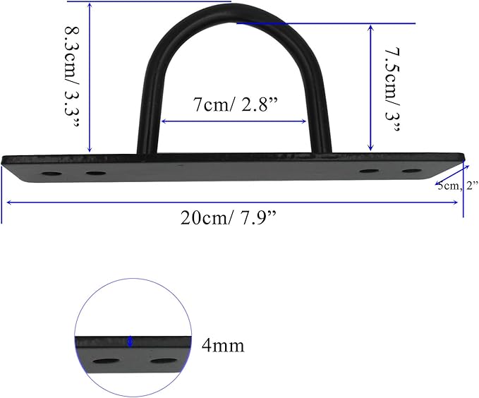 Battle Ropes Anchor, Battle Rope Wall Ceiling Mount Kit Bracket Hook for Suspension Straps Crossfit
