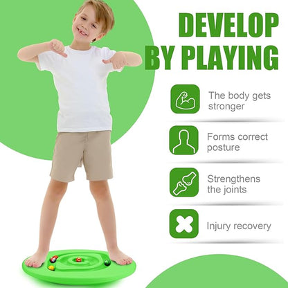 Maze Balance Board for Kids Plastic Wobble Rocker Balance Board with Mini Balls Load 170lb for