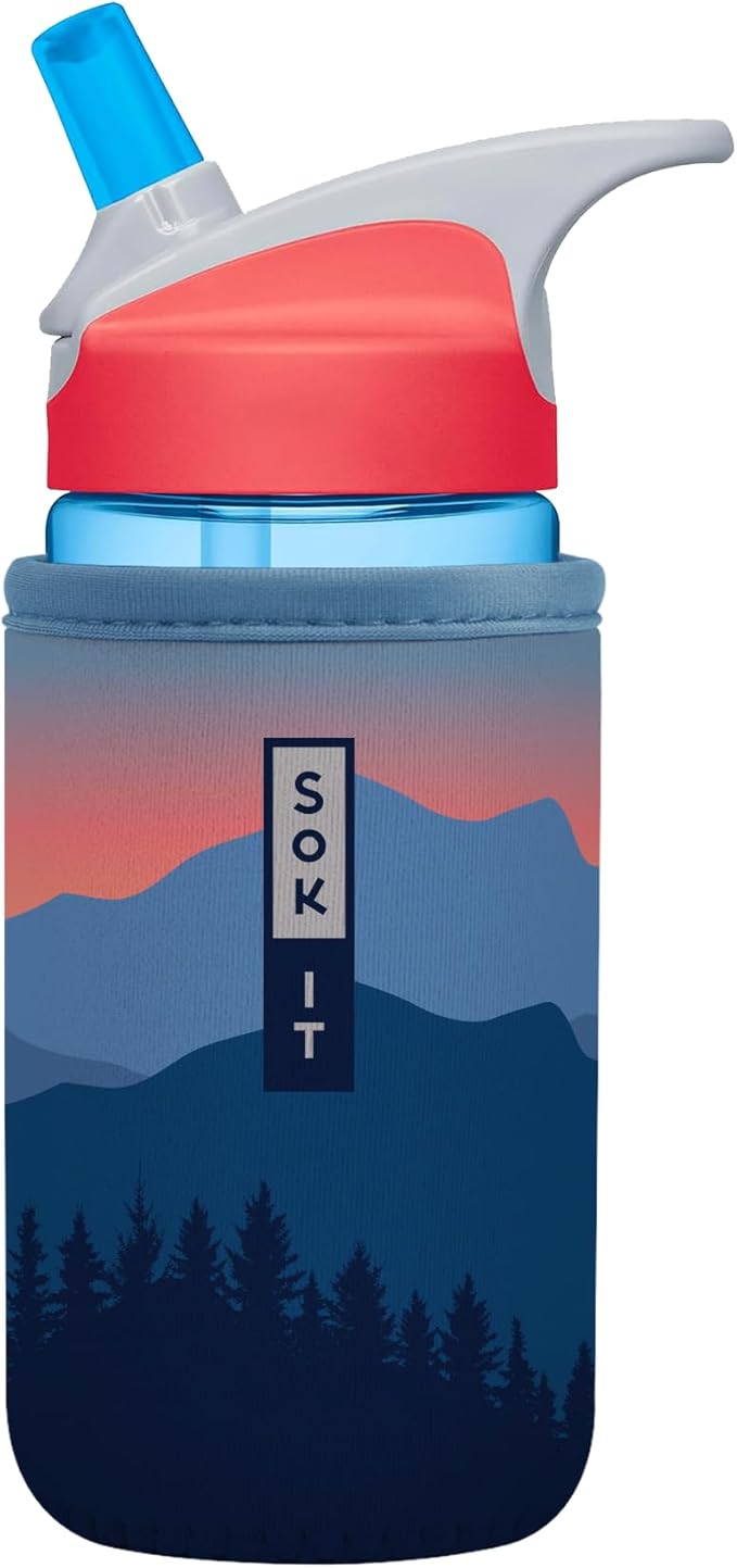 Sok It BotlSok Water Bottle Sleeve Insulated Neoprene Cover (Blue Ridge, Fits 12oz CamelBak or
